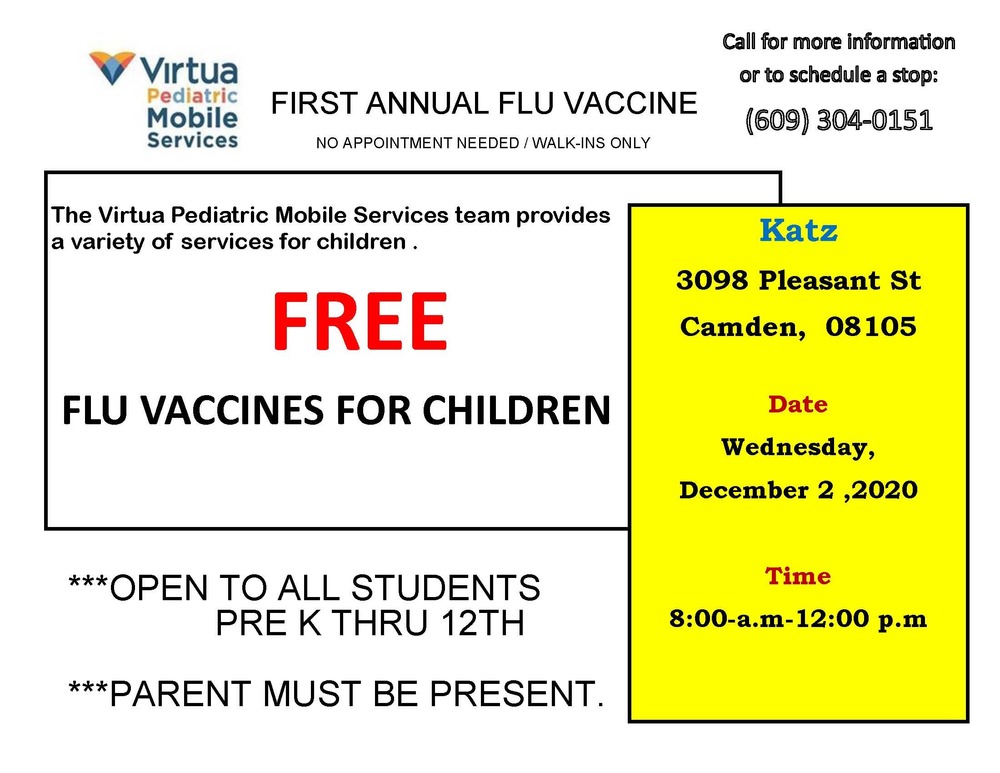 Free Flu Shots For Students Camden Academy Charter High School