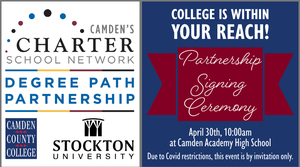 Partnership with Stockton University, Camden County College Creates Pathway for Camden Academy Students