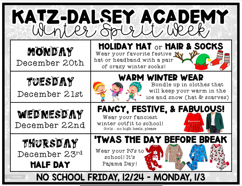 KATZ Dalsey Spirit Week
