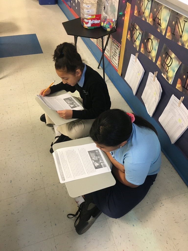 Partner work with flexible seating! 